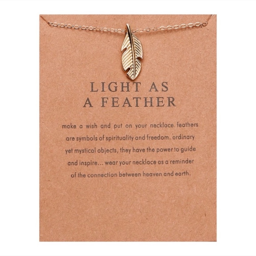 Light as a Feather Gold Necklace